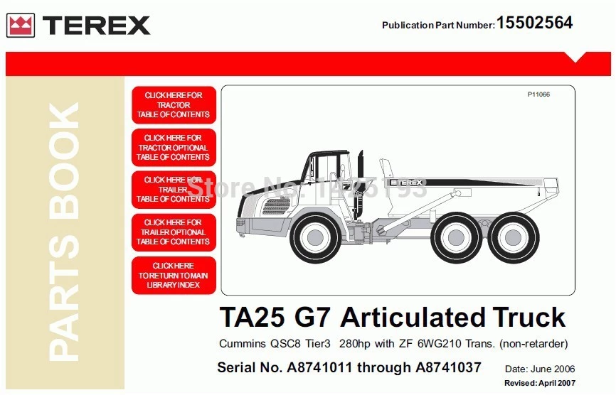 download Terex TA35 Articulated Truck able workshop manual