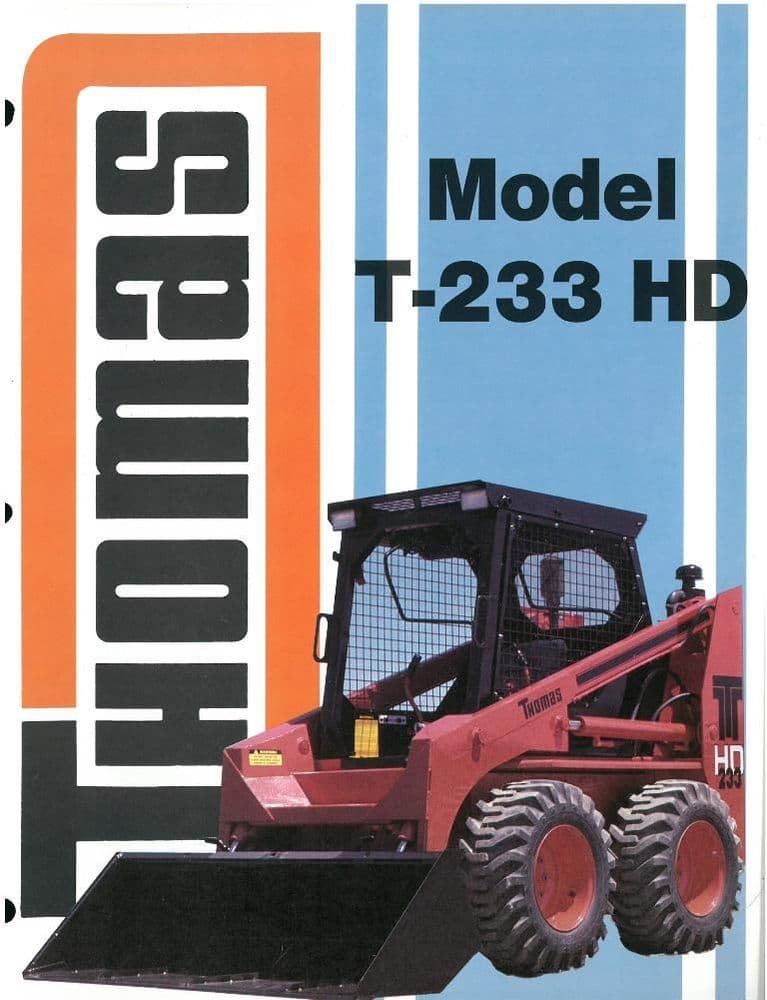 download Thomas T233HD Skid Steer Loader able workshop manual