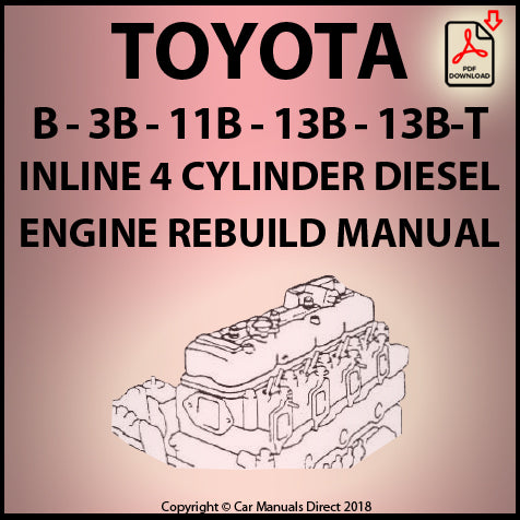 download Toyota 3B B 11B 13B engine manual workshop manual