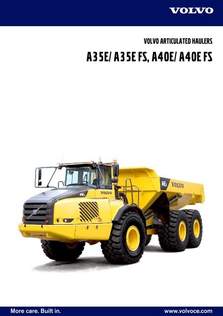 download VOLVO A35E FS Articulated Dump Truck able workshop manual