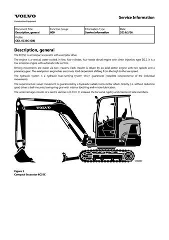 download VOLVO EC35C COMPACT Excavator able workshop manual