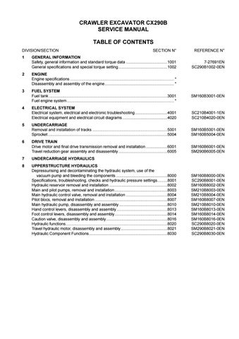 download of 2 files Case CX290B Crawler Excavator s Instruction workshop manual